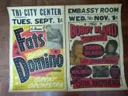 2 1960s Concert Posters - Bobby Bland - Fats Domino - Reproduction
