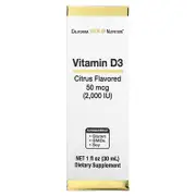 California Gold Nutrition, Vitamin D3, Citrus, 50 mcg (2,000 IU), 1 fl oz (30 ml)