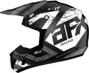 AFX FX-17 Matte Black Silver Attack Helmet size X-Small