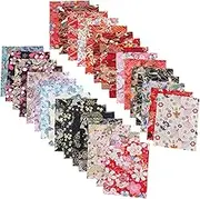 jojofuny 30Sheets Japanese Printing Fabric Patchwork Craft Material for DIY Handicrafts Quilting and Sewing Projects Decorative Patchwork Cloth