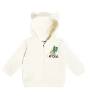 [Moschino Kids] Moschino Kids Baby cotton jersey hoodie M 24 white