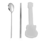 1 Set Spoon Chopsticks Smooth Edge Dinning Lunch Cutlery Spoon Chopsticks Set