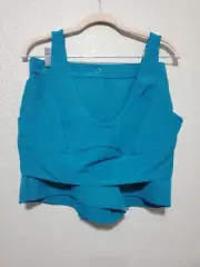 Sincerely Jules Turquoise Blue Bralette and Shorts Set Women's Size Large NWT