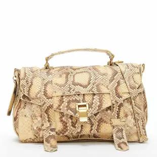 [二手] PROENZA SCHOULER PS1 beige scaled leather satchel crossbody shoulder bag