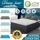 Memory Foam Mattress Topper COOL GEL BAMBOO Cover Queen King Single Double 5/8cm