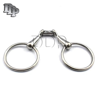 Eggbutt Snaffle Horse Bit Stainless Steel Size 5.5'' Silver, BT-0034