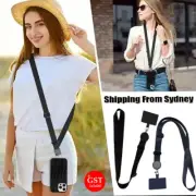 Mobile Phone Lanyard Universal Adjustable Crossbody Hanging Neck Strap W/Patch