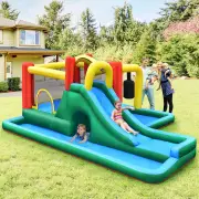 CostwayKids Inflatable Water Slide Bounce House with Blower