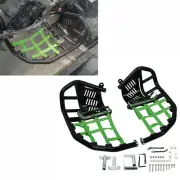 Black Nerf Bars Green Net For Kawasaki KFX450R 2008-2015 Pro Peg Heel Guard