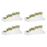 4 Set Clear Acrylic Floating Shelves Wall Mounted Non Drilling Bookshelf