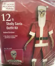Home Depot 12 Foot Skeleton Skelly Santa Suit CHRISTMAS OUTFIT SHIPS FAST!