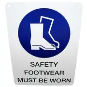 Livingstone Safety Sign "Safety Footwear Must Be Worn" 225 x 300mm Metal