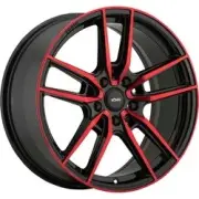 16x7.5 Konig 55BR Myth Gloss Black with Red Tinted Clear-Coat Wheel 5x4.5 (43mm) (for: Mazda)