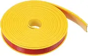 HARFINGTON U-Shape Edge Banding 63/64" x 19.7ft (25mm x 6M) Self Adhesive TPE Flexible Veneer Tape Soft Edge Strip Protector for Furniture Cabinet Table Protection Repair, Yellow