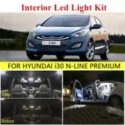 7PCS LED Interior Light Map Dome Trunk Kit For HYUNDAI i30 N-LINE White