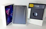NEW IPAD & DEFENDER CASE BUNDLE Apple iPad Pro 3rd Gen 256GB, WiFi 11 in-Silver
