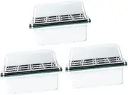 SUPVOX 3pcs Seedling Trays Set Germination Tray Nursery Pot Planter Pot for Sprouting Gardening Supplies
