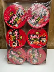 Samyang Buldak Chicken Stir-Fry Ramen, Korean Ramen 6 pack Big Bowl 3.7oz halal