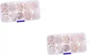 HOMSFOU 2 Boxes Conch Adornments Natural Seashells Craft for Diy Fish Tank Decor