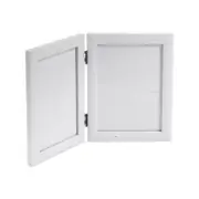 Nicola Spring Double 2 Photo Freestanding Hinged Folding Multi Picture Photo Frame - for 5x7" (13x18cm) Photos
