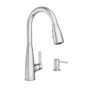 Moen 87627 Haelyn Chrome 1-Handle Pulldown Sprayer Kitchen Faucet