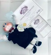 NIB Vintage 1984 Signed Xavier Roberts Cabbage Patch Kids BOY Doll Certificate