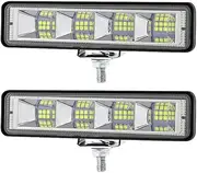 RUNEWAX LED Boat Light 6 inch 6500K White 12V 72W 5000LM Flood Beam Marine Lights IP67 Waterproof for SUV ATV UTV Tractor, Pack of 2