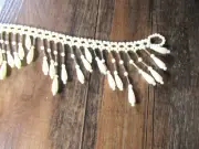 Pearl Beaded Fringe Trim or Belt 3.5 Inch 74" Long New
