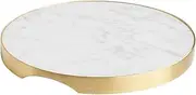 Grazing Board, Cheese Board, 28 cm Dia, Brass & Carrara (Round)