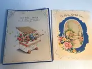 Set of 6 each (12 total) Vintage (1940s) Get Well Cards (FC76-4 T0162)