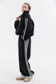 Fleece Tracksuit for Girls, Sizes 10-16+ Hoodie & Joggers Set, NEW, color BLACK