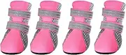 Stgfyxgs 4 Pack Dog Boots, Non-Slip Dog Shoes with Straps, Dog Paw Protectors, Dog Walking Boots for Puppies, Teddy, Outdoor, Running, Hiking, XL
