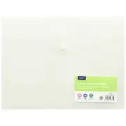 J.Burrows A4 Recycled Button Document Wallet Clear