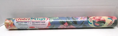 1990's Rubbermaid FabriCraft Remembrance Floral Peel n Stick 18"x45" Roll