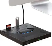 Disk Drive - External Disk Drive, USB Type C Flexibility Player | Unmatched USB High-Speed External Disk Burner with High-Speed Data Transfer, Portable Disc Reader Writer for Laptop (Black)