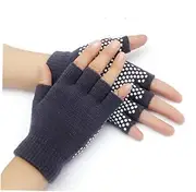 [BESPORTBLE] Knitted Gloves Sports Glove Insulated Gloves Batting Gloves Show Gloves UV Gloves Workout Gloves Mittens Handle Touch Sleeve Half Finger Gloves Football Gloves Cotton Gloves Black