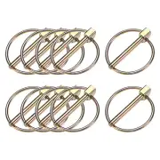 10Pcs Linch Pin with Ring, 4.5mmx36mm Carbon Steel Lynch Pin Trailer Pins Zinc