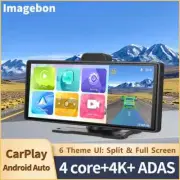10.26" Wireless CarPlay & Android Auto Dash Cam ADAS Touch Screen 4K DVRs GPS