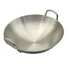 Stainless Steel Double Ear Chef Fry Wok Gas Cooker Traditional Handmade Pot Wok