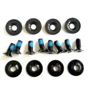 8 Sets/Bag Black Snowboard Binding Plate Screws Set Fits Most Of Bindings Skis