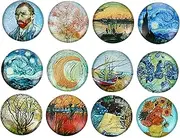 12pcs Retro Refrigerator Magnets Stickers for Home Kitchen Decoration Fridge Art Photo Storage Smooth Surface