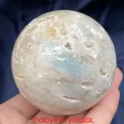 0.83LB Natural amazonite ball quartz crystal sphere 66mm reiki healing XQ848
