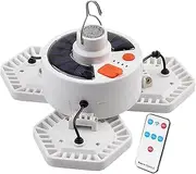 Solar Camping Light | Solar Lights USB Charging Tent Lamp,Dimmable Night Lamp with Remote Control for Yard Courtyard Garden Barbecue Car Repair