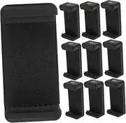 Mipcase 10pcs Smartphone Tripod Mount Adapter Selfie Stick Phone Clip Universal Phone Holder for Vlogging Live Streaming