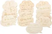 Toyvian 1 Set Newborn Milestone Cards Birth Announcement Memory Cards Engraved Growth Tracker Cherish Milestones