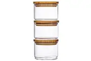 Sass & Belle: Stacking Glass Storage Jars - (Set of 3)