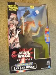 STAR WARS ~ JAR JAR BINKS 12" ELECTRONIC BATTLE FIGURE ~ EPISODE 1 ~ NEW