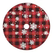 Plaid Christmas Tree Skirt Xmas Tree Skirt Xmas Party Decor Style 2