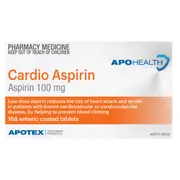 APOHEALTH Cardio Aspirin 100mg 168 Enteric Coated Tablets