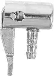 Car Inflatable Pump Chuck Tire Inflator Adapter Tire Air Clip Tire Chuck Clip Air Chuck Tire Stem Tool Tire Inflator Extension Tube Quick Connect Tire Inflator Silver Metal